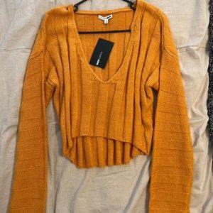 Burnt orange cropped sweater